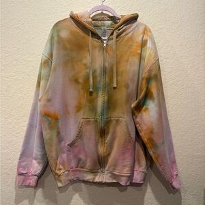 Tultex Earthy Tones Tye Dye-Zip-Up Hoodie
